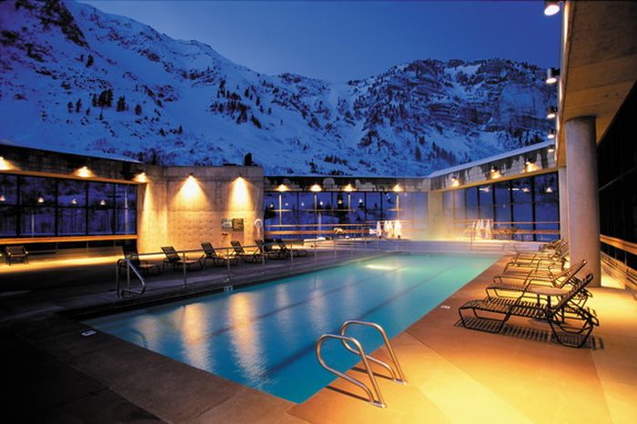 winter swimming pool