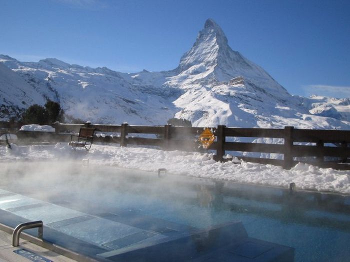 winter swimming pool