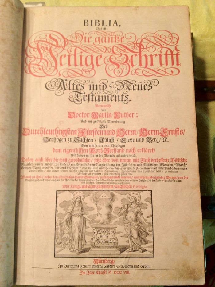 german bible from 1708