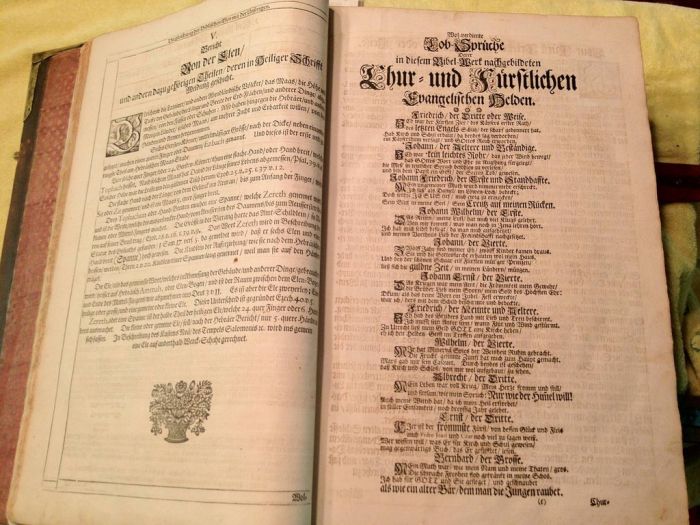 german bible from 1708
