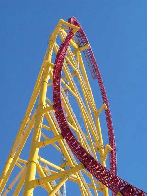 Top Thrill Dragster roller coaster, Cedar Point, Sandusky, Ohio, United States