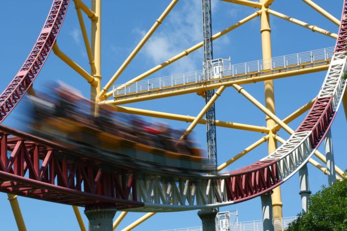 Top Thrill Dragster roller coaster, Cedar Point, Sandusky, Ohio, United States