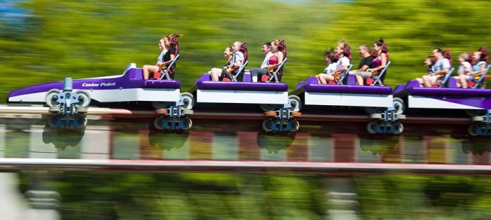 Top Thrill Dragster roller coaster, Cedar Point, Sandusky, Ohio, United States