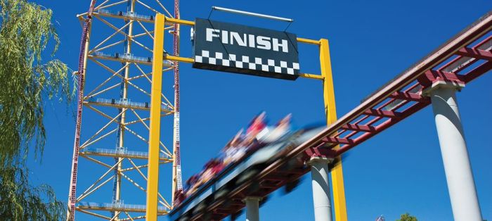 Top Thrill Dragster roller coaster, Cedar Point, Sandusky, Ohio, United States