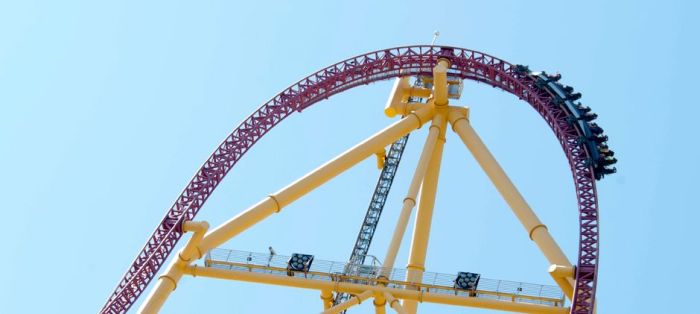 Top Thrill Dragster roller coaster, Cedar Point, Sandusky, Ohio, United States