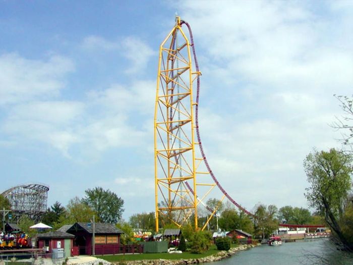 Top Thrill Dragster roller coaster, Cedar Point, Sandusky, Ohio, United States