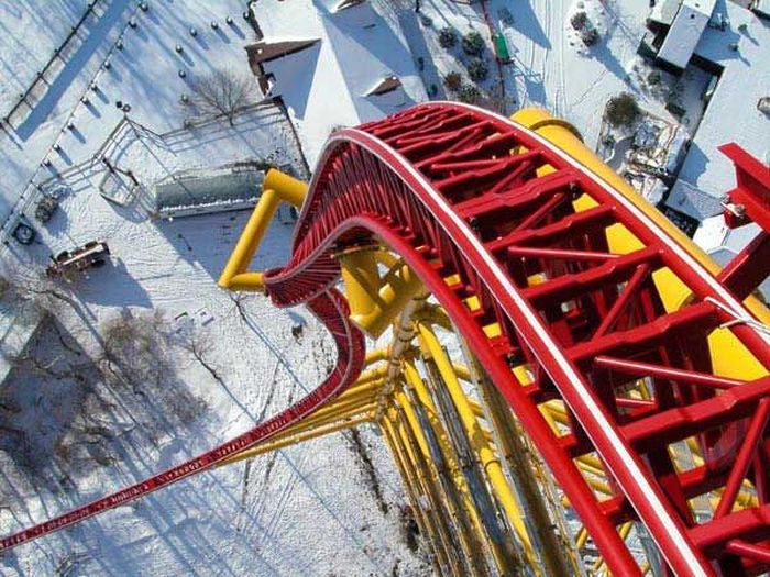 Top Thrill Dragster roller coaster, Cedar Point, Sandusky, Ohio, United States