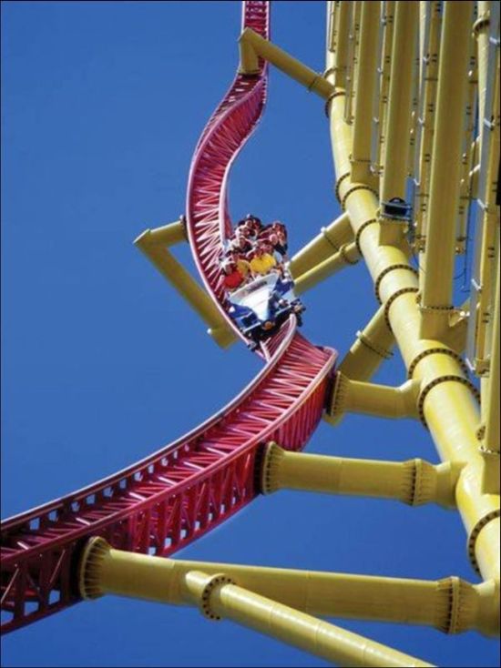 Top Thrill Dragster roller coaster, Cedar Point, Sandusky, Ohio, United States