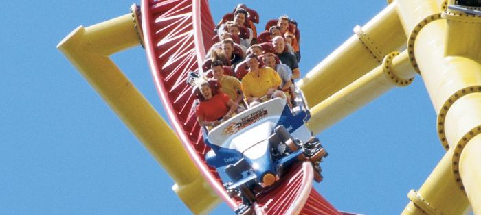 Top Thrill Dragster roller coaster, Cedar Point, Sandusky, Ohio, United States