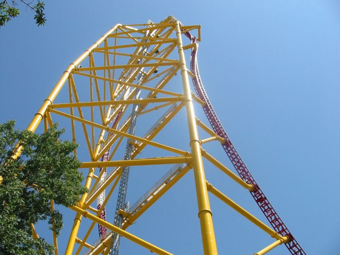 Top Thrill Dragster roller coaster, Cedar Point, Sandusky, Ohio, United States