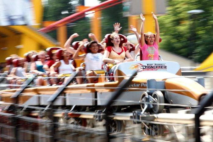 Top Thrill Dragster roller coaster, Cedar Point, Sandusky, Ohio, United States