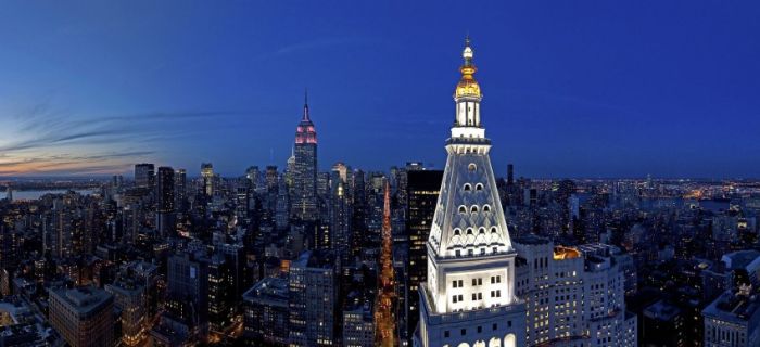 One Madison residential condominium tower, 23rd Street, Manhattan, Flatiron District, New York City, New York, United States