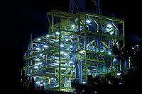 Architecture & Design: Factory plant in the night, Japan