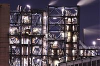 Architecture & Design: Factory plant in the night, Japan