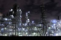 Architecture & Design: Factory plant in the night, Japan