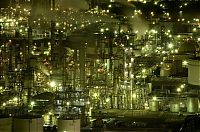 Architecture & Design: Factory plant in the night, Japan