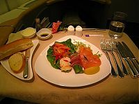 Architecture & Design: food offered in the first class on airplanes