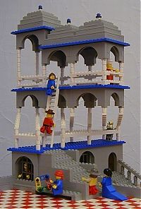 TopRq.com search results: M.C. Escher art recreated using lego bricks