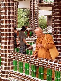 Architecture & Design: Temple built out of beer bottles, Thailand