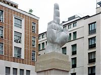 Architecture & Design: Middle finger by Maurizio Cattelan, Milan, Italy