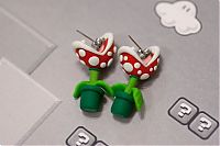 Architecture & Design: super mario series piranha plant earrings