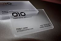 Architecture & Design: creative transparent business card