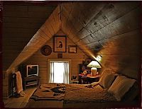 Architecture & Design: attic loft space below the roof