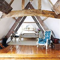 Architecture & Design: attic loft space below the roof