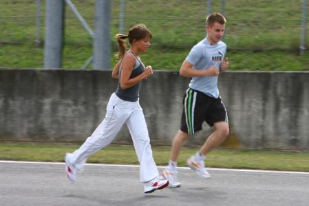 Cluzel and girl, Italian MotoGP 2007