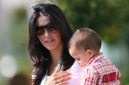 Connie Montoya Wife Of Juan Pablo Montoya And Her Son Sebastian Indianapolis 2006-06-30