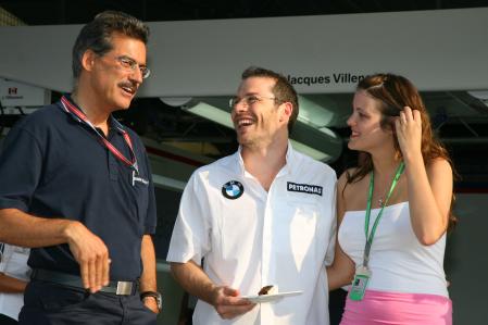 Dr Mario Theissen Director Bmw Sauber With Jacques Villeneuve Silverstone 2006-06-08