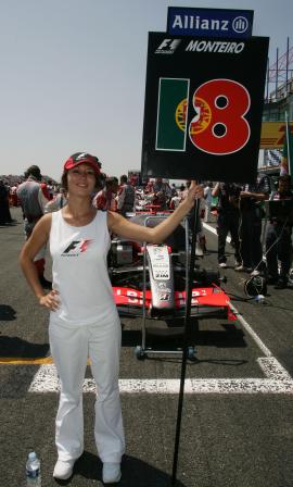 Grid Girl For Tiago Monteiro Mindalnd Mf1 Racing Magny Cours 2006-07-16