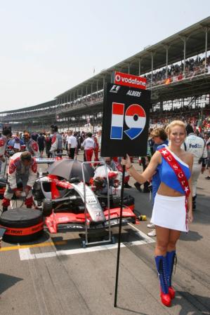 Grid Girl Of Christijan Albers Midland Mf1 Racing Indianapolis 2006-07-02