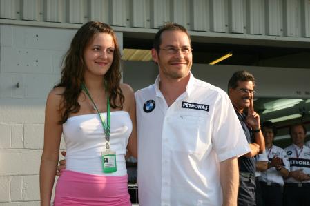 Jacques Villeneuve Bmw Sauber With His Wife Johanna Silverstone 2006-06-08