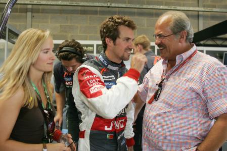 Midland Tiago Monteiro With His Father And Girlfriend Silverstone 2006-06-10