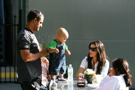 Ralf Schumacher With His Wife Cora At Imola 2006-04-24