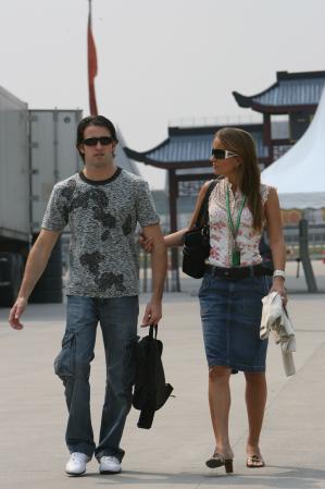 Ricardo Zonta Toyota Test Driver With His Girlfriend Shanghai 2006-09-28