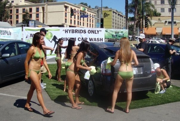 bikini car wash, hybrids only