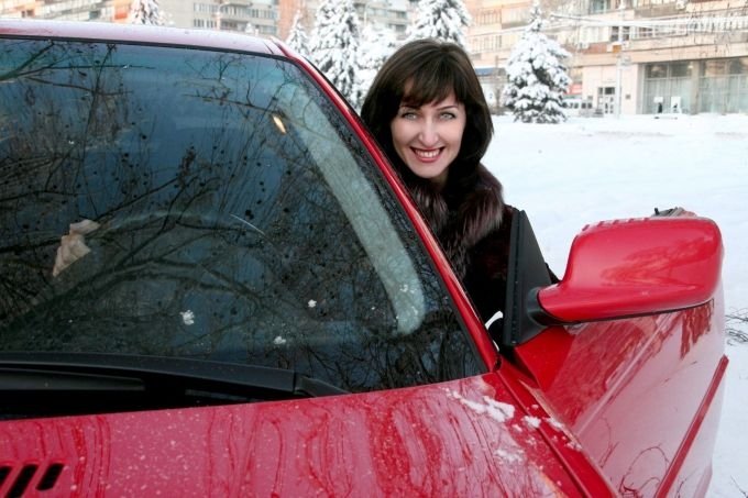 girl with a car