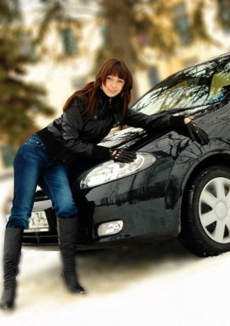 girl with a car