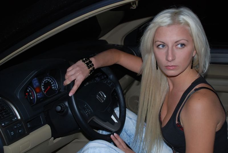girl with a car