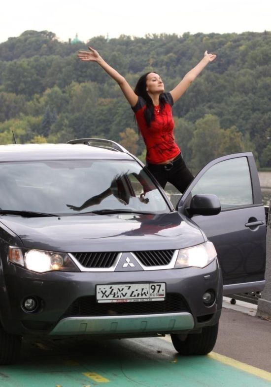 girl with a car