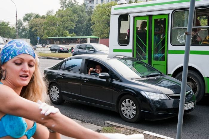 Bikini car wash, Moscow, Russia