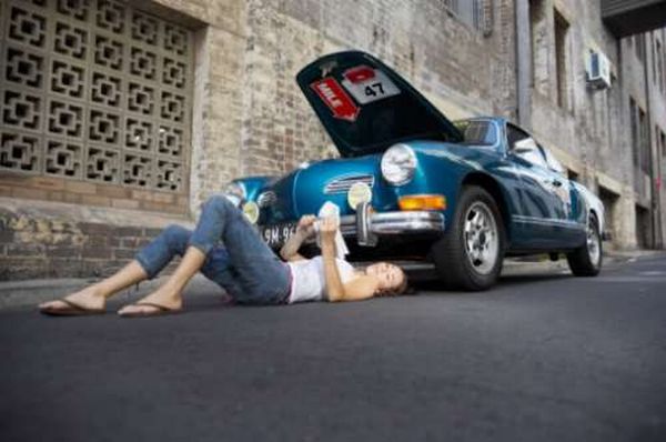 girl in the garage