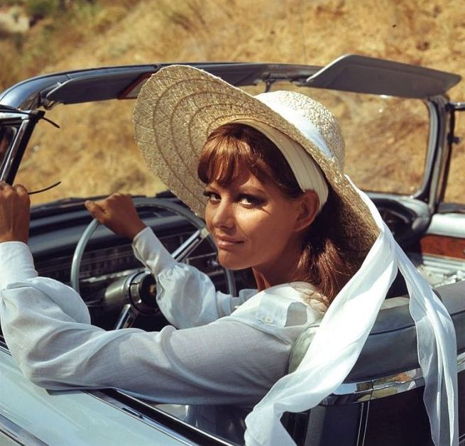 girl with old antique retro classic car