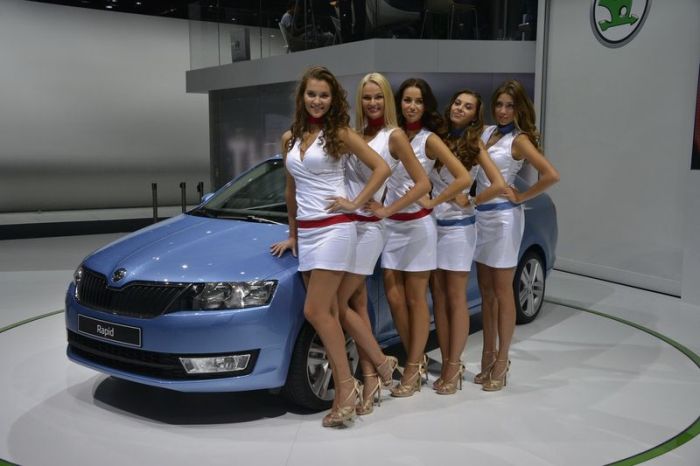 Girls from 2012 Paris Motor Show