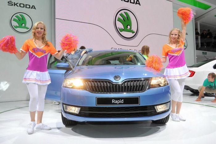 Girls from 2012 Paris Motor Show