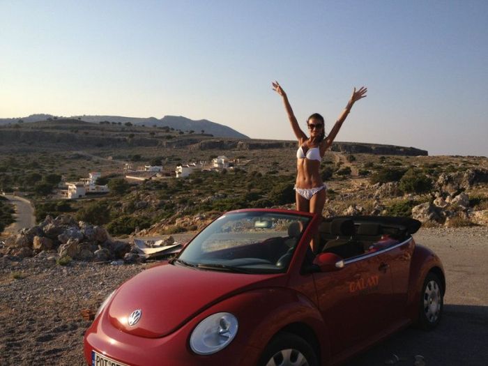 girl with a car