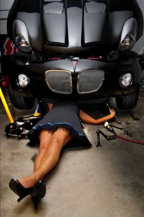 girl with a car