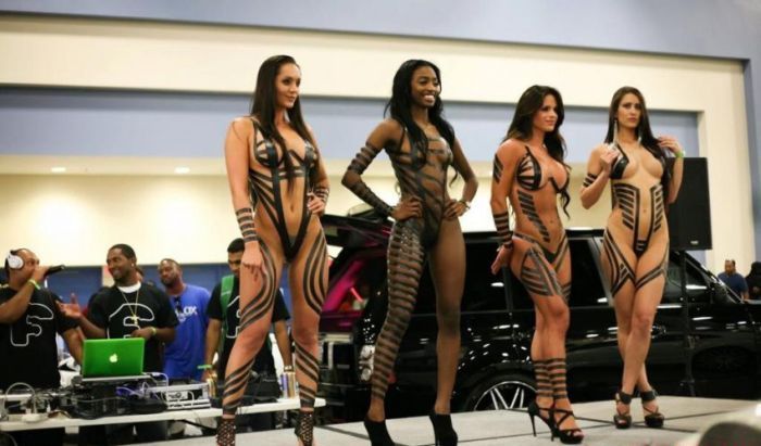 Girls from 2013 Forgiato Fest, Miami Beach Convention Center, Miami, Florida, United States